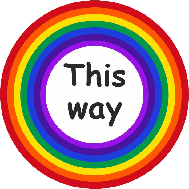 PACK OF 10 SCHOOL FLOOR STICKERS RAINBOW THIS WAY   - COVID 19 SOCIAL DISTANCING