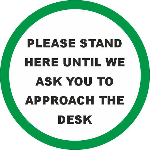 PACK OF 10 SCHOOL FLOOR STICKERS PLEASE STAND HERE  - COVID 19 SOCIAL DISTANCING