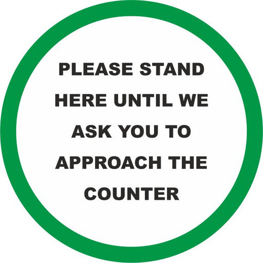 PACK OF 10 SCHOOL FLOOR STICKERS PLEASE STAND HERE  - COVID 19 SOCIAL DISTANCING