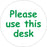 PACK OF 10 SCHOOL FLOOR STICKERS PLEASE USE THIS DESK  - COVID 19 SOCIAL DISTANCING