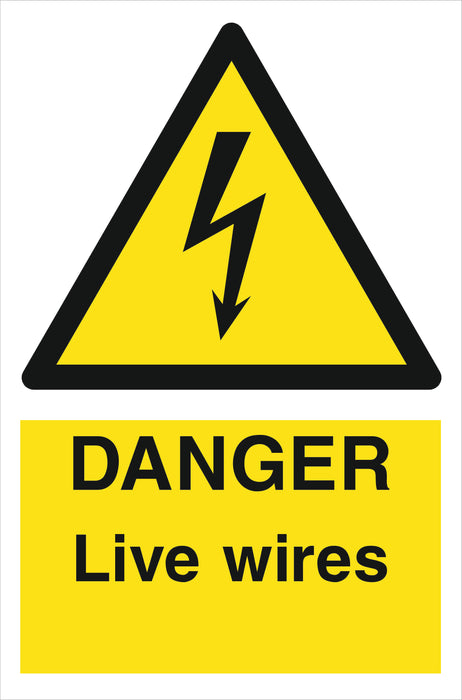DANGER Live wires