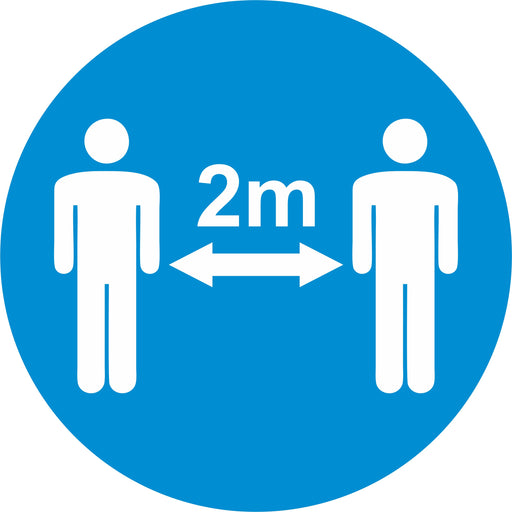 2m APART - COVID 19 SOCIAL DISTANCING SIGNS - PACK OF 10