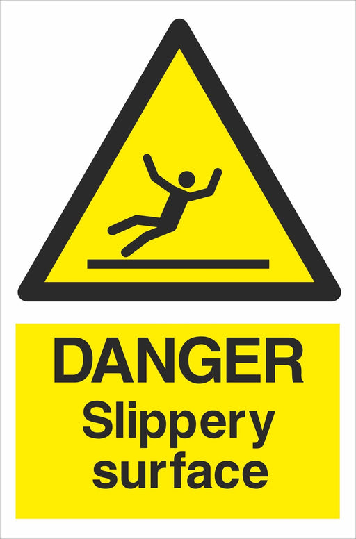 DANGER Slippery surface