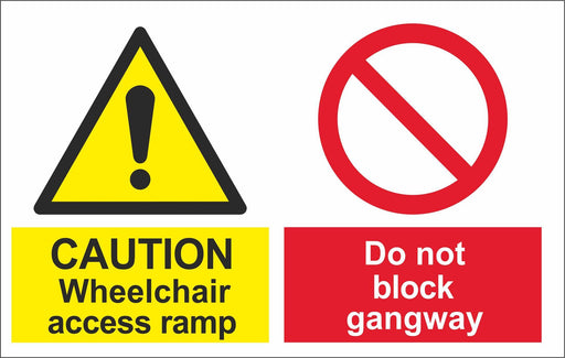 CAUTION Wheelchair access ramp