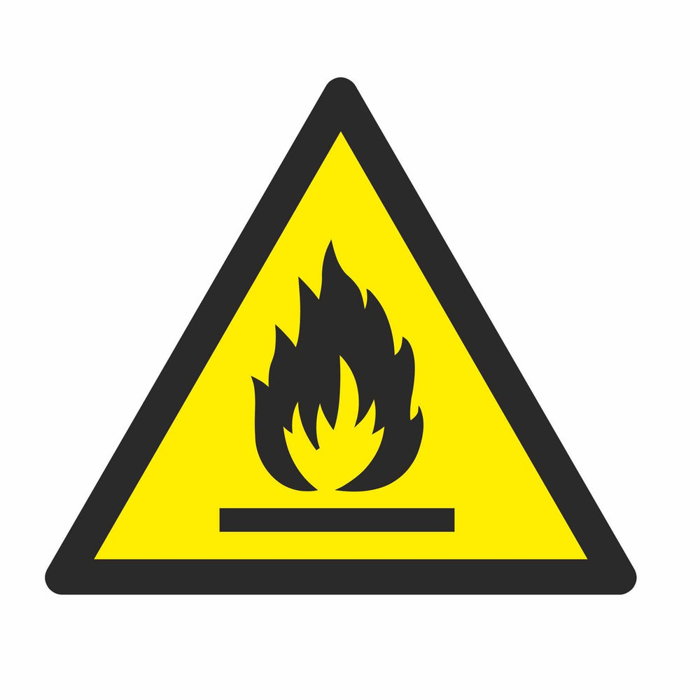 Warning Flammable material - Symbol sticker sheet