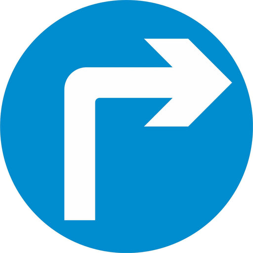 Turn Right Ahead - Road Traffic Sign