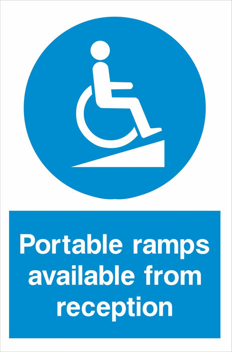 Portable ramps available from reception