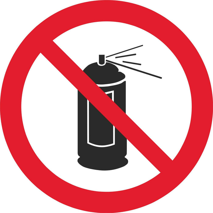 No aerosol cans allowed - Symbol sticker sheet