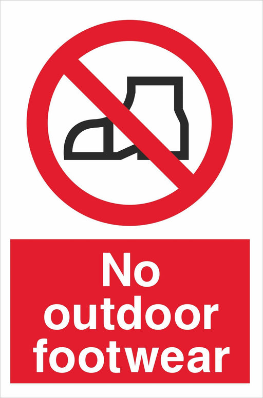 No outdoor footwear