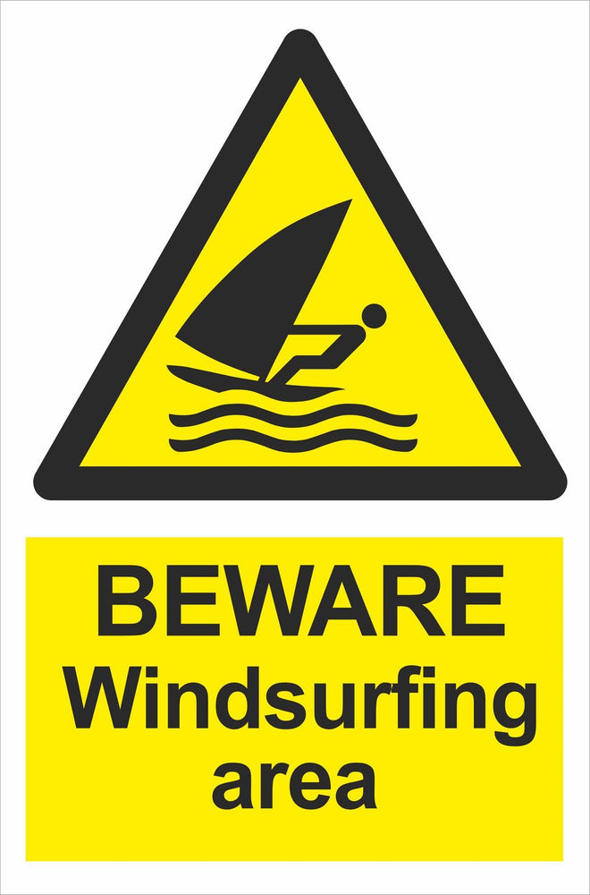 BEWARE Windsurfing area