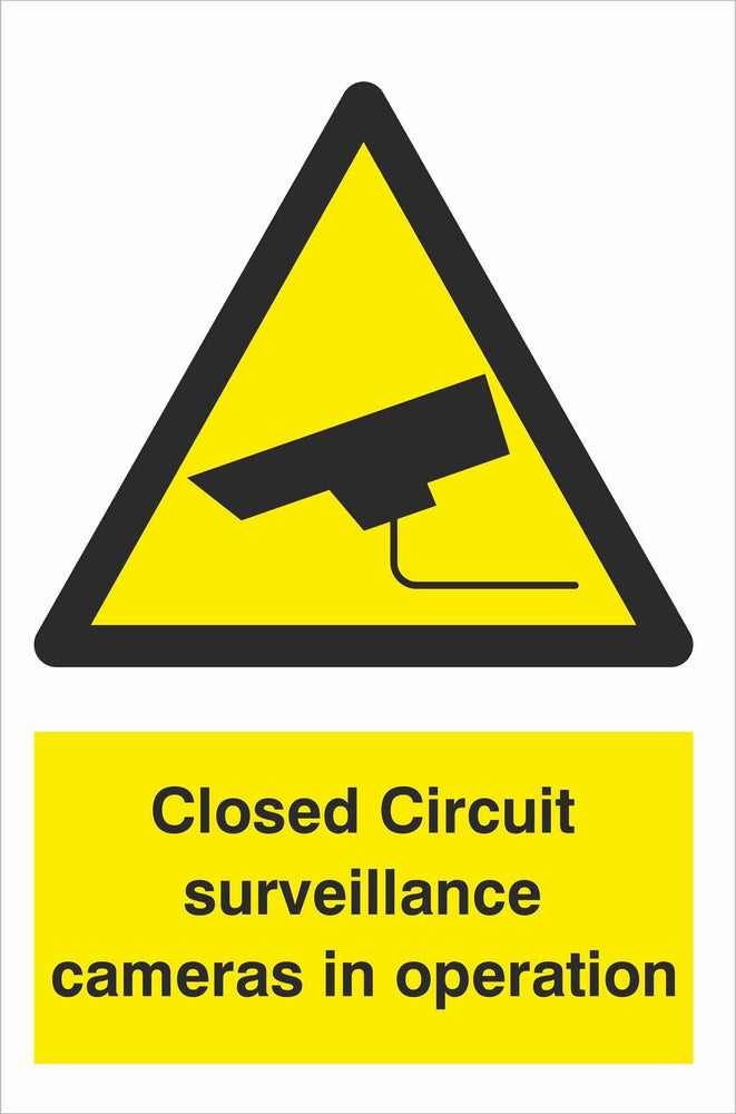 Security - CCTV  Sign - Closed circuit surveillance cameras in operation