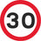 30 mph Maximum Speed - Road Traffic Sign