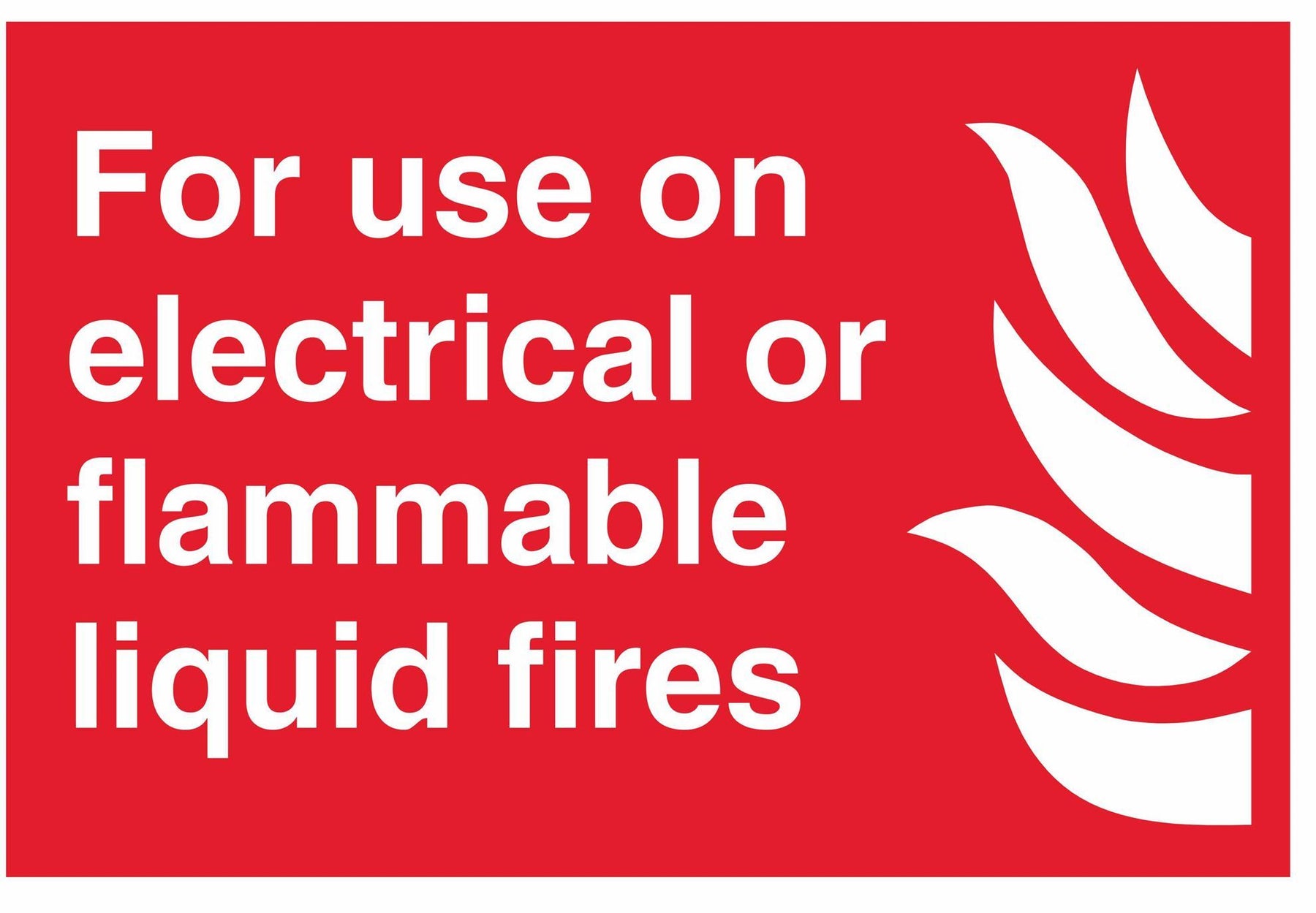 For use on electrical or flammable liquid fires
