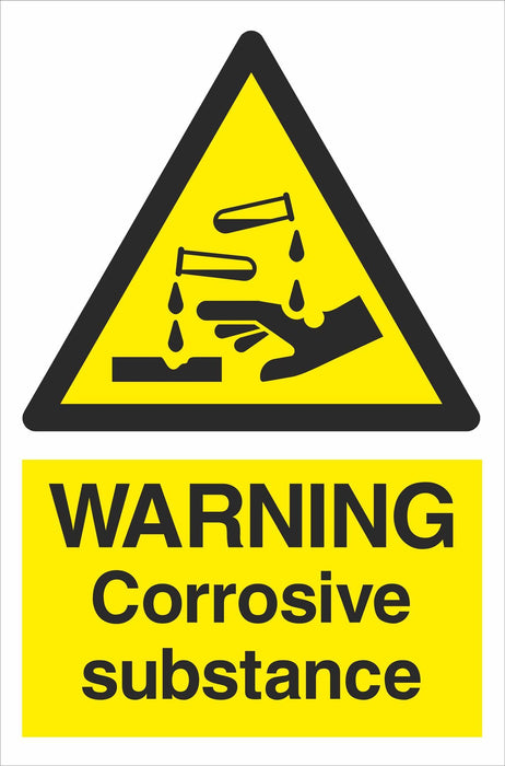 WARNING Corrosive substance