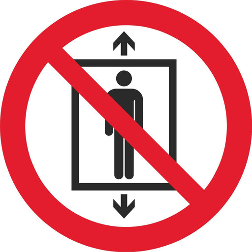Do not use this lift for people - Symbol sticker sheet