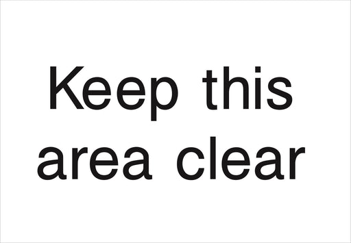 Keep this area clear