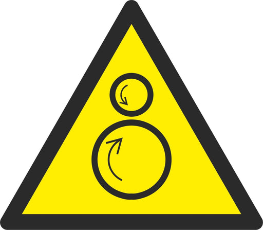 Warning Counterrotating rollers - Symbol sticker sheet