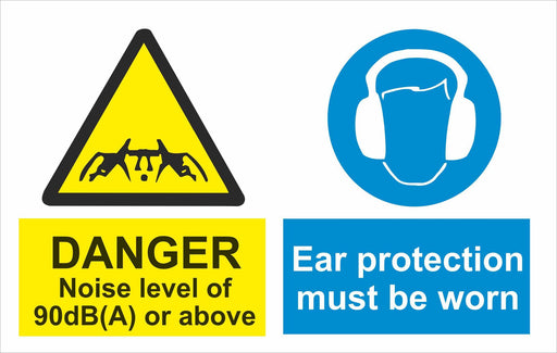 DANGER Noise level of 90dB(A) or above