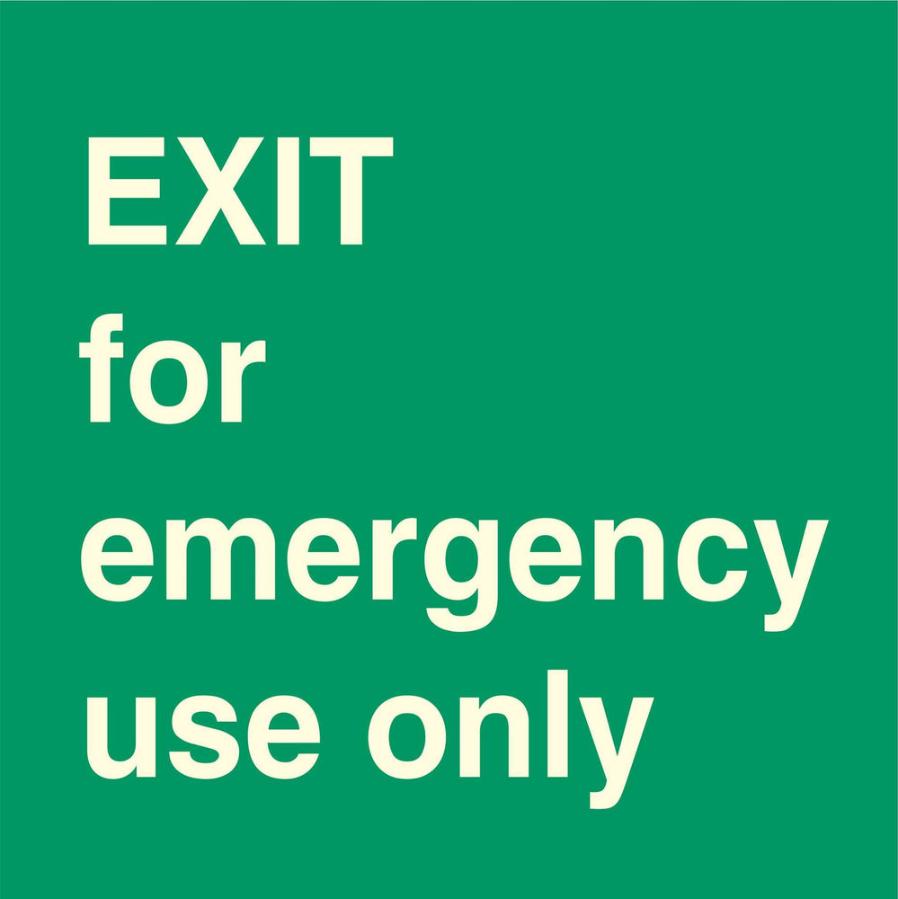 EXIT for emergency use only