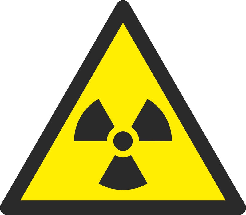Warning Radioactive material or ionising radiation - Symbol sticker sheet