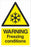 WARNING Freezing conditions