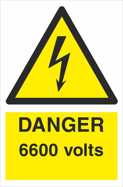 DANGER 6600 volts
