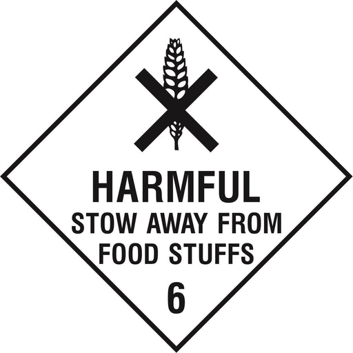 Hazardous Diamond - HARMFUL STOW AWAY FROM FOOD STUFFS 6