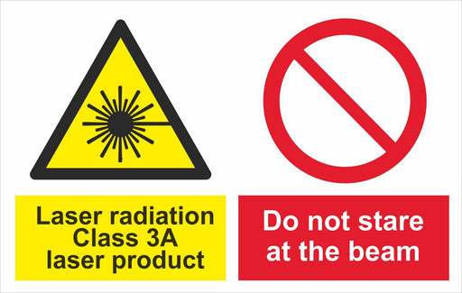 Laser radiation Class 3A laser product