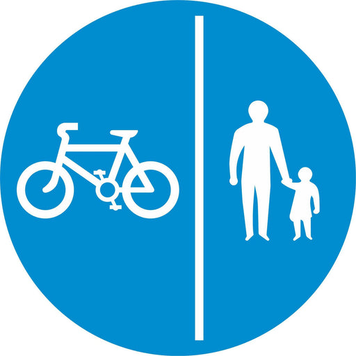 Segregated pedal cycle and pedestrian route - Road Traffic Sign
