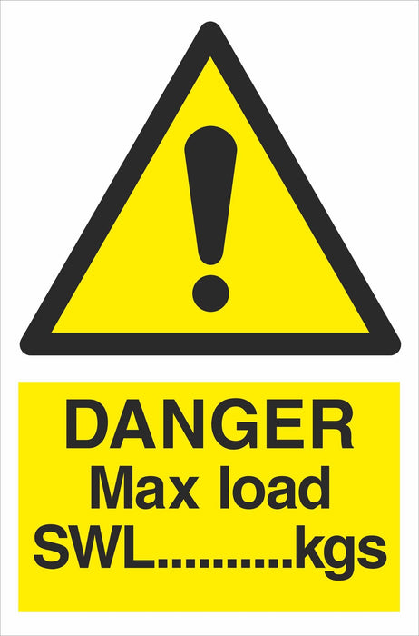 DANGER Max load
