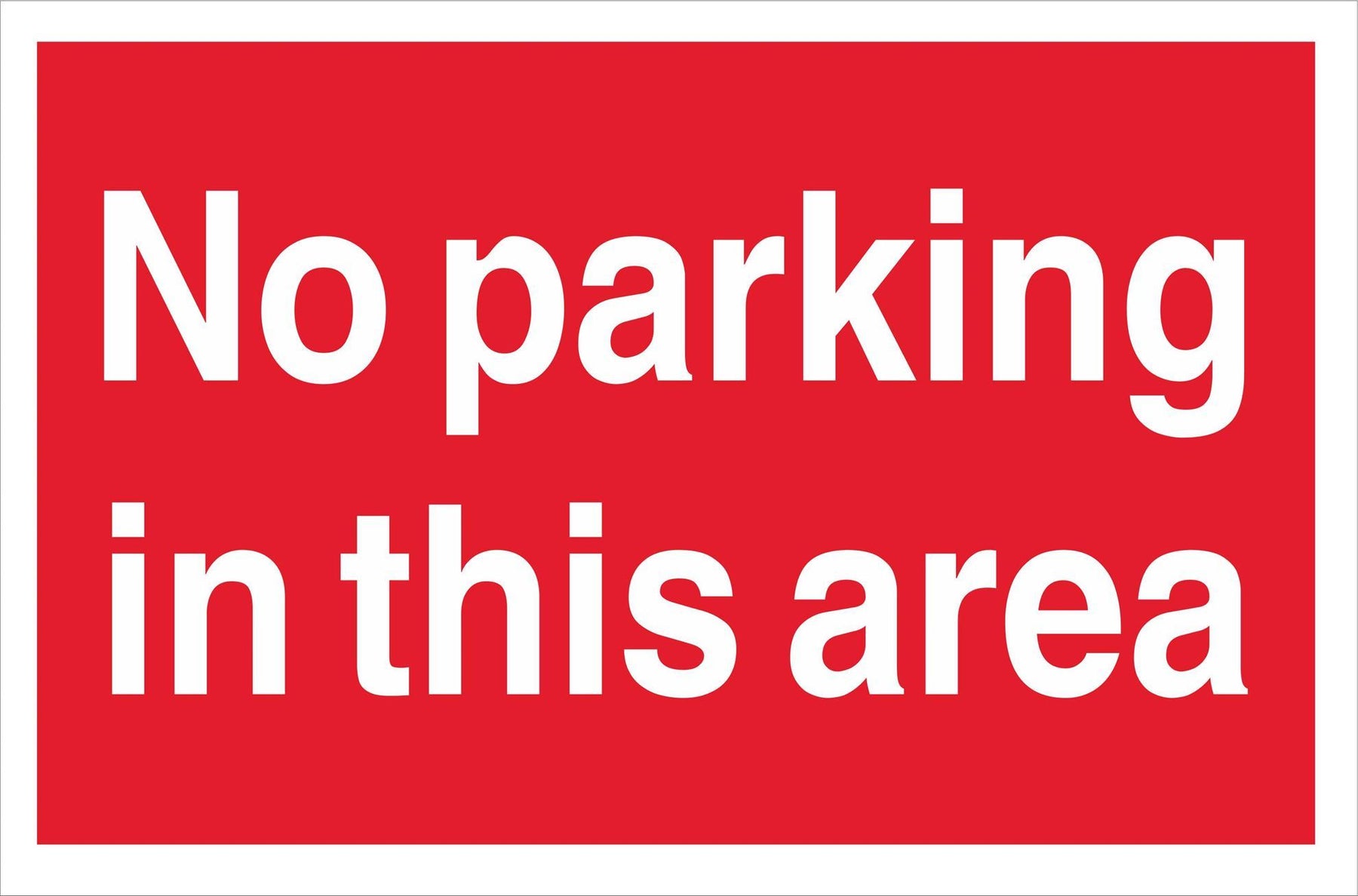 No parking in this area