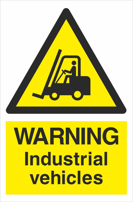 WARNING Industrial vehicles