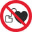 No access for people with active implanted cardiac devices - Symbol sticker sheet