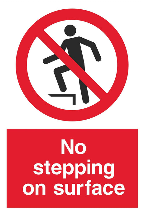 No stepping on surface