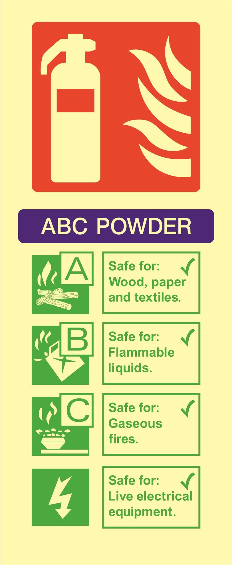 ABC POWDER - Fire Extinguisher — Sign Services UK