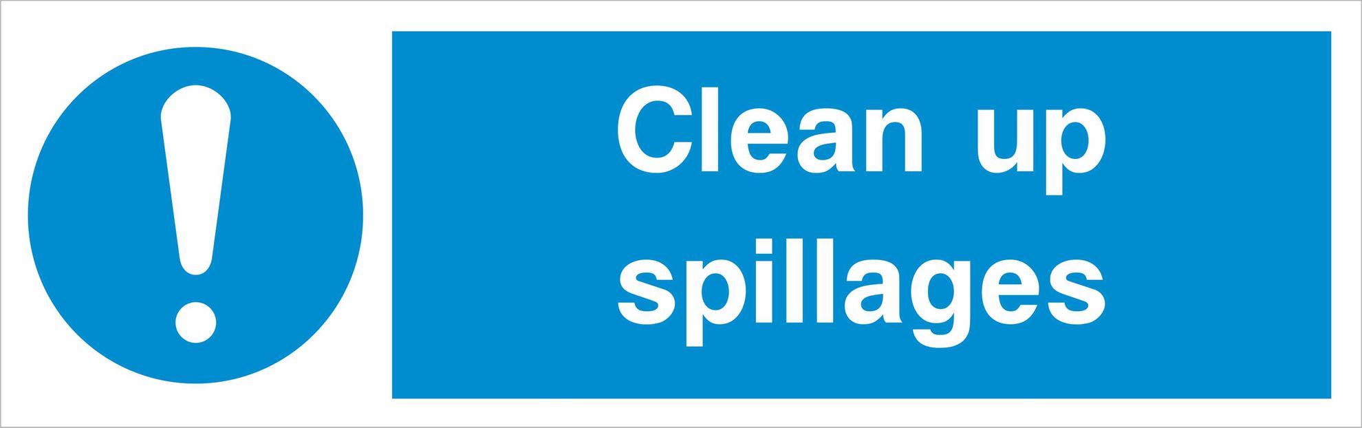Clean up spillages