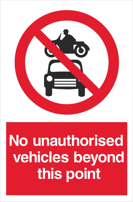No unauthorised vehicles beyond this point