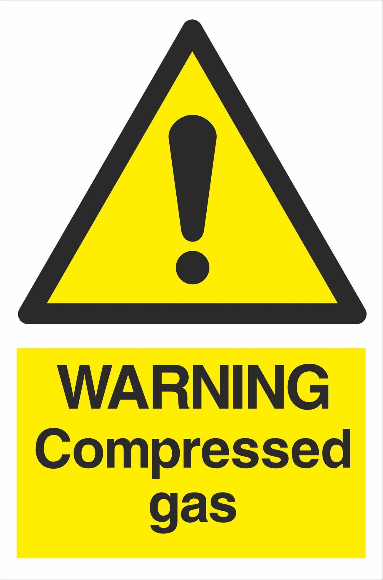 Compressor Gas Signs WARNING Compressed gas — Sign Services UK