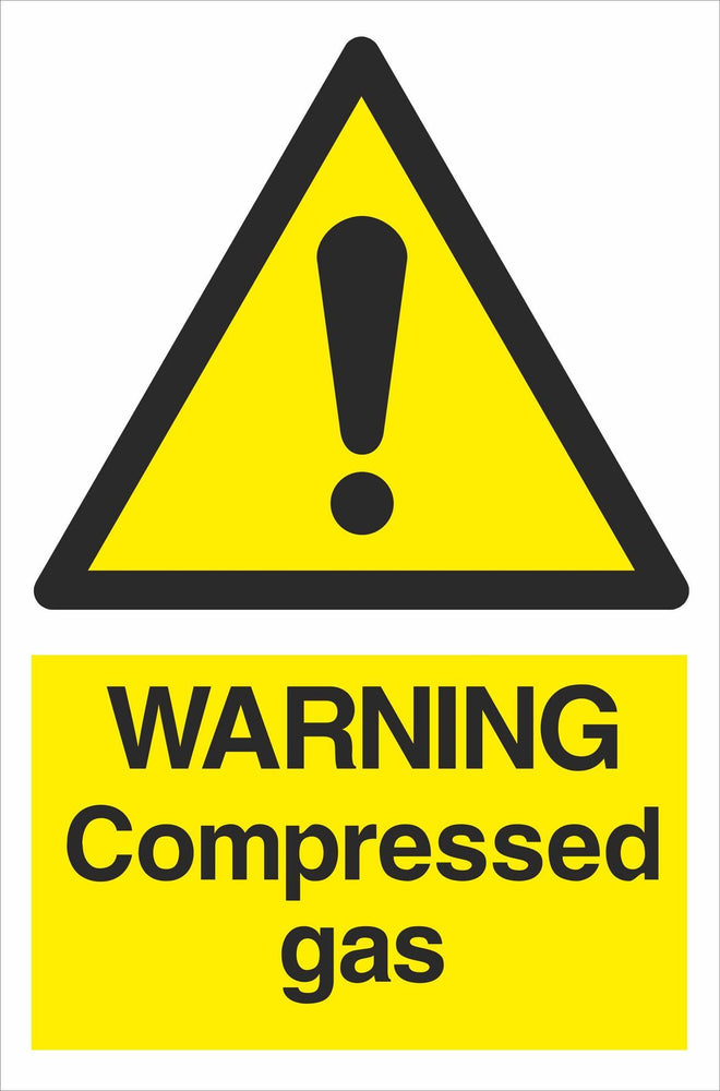 WARNING Compressed gas