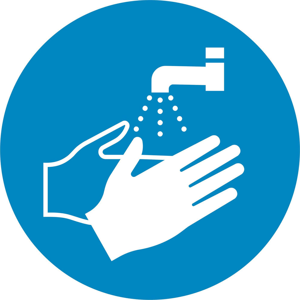 Wash your hands - Symbol sticker sheet supplied as per image shown