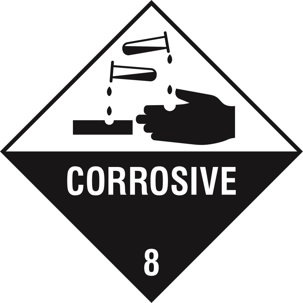 Hazardous Diamond - CORROSIVE 8