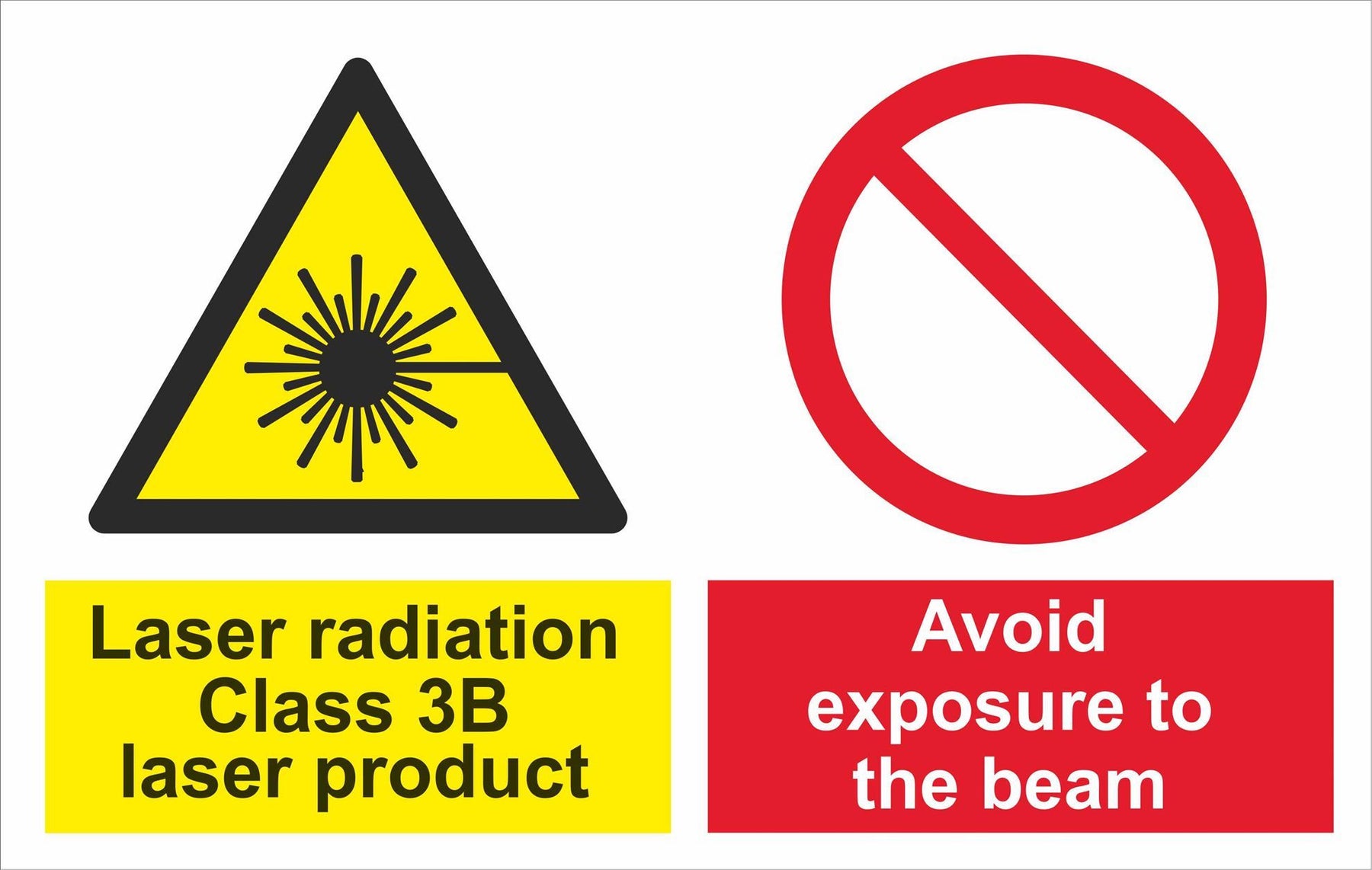 Laser radiation Class 3B laser product