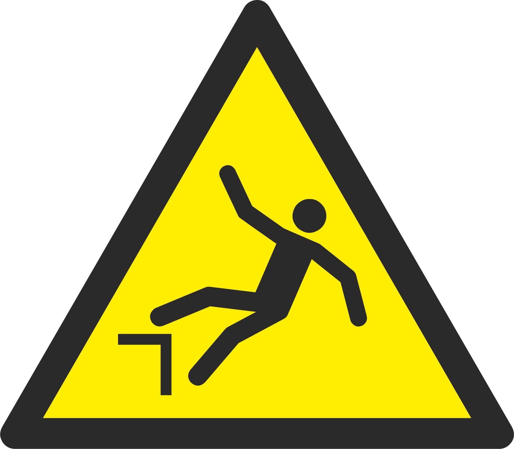 Warning Drop (fall) - Symbol sticker sheet