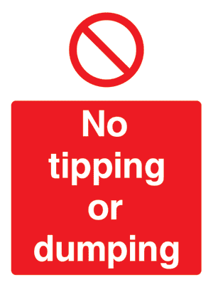 No tipping or dumping